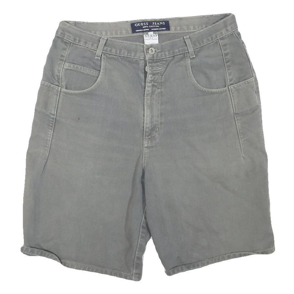 GUESS Mens Shorts Grey Casual M W34 Cotton Blend Comfortable Fit