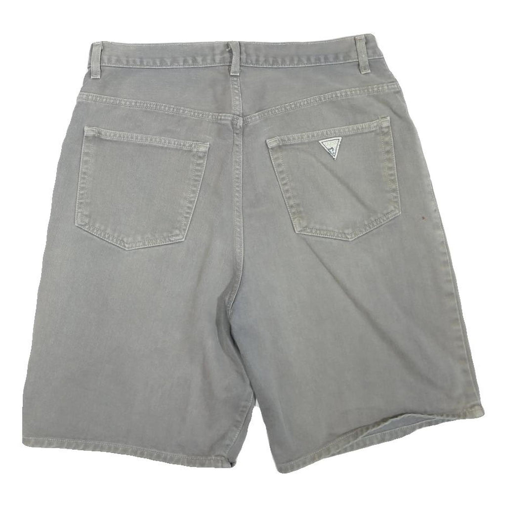 GUESS Mens Shorts Grey Casual M W34 Cotton Blend Comfortable Fit