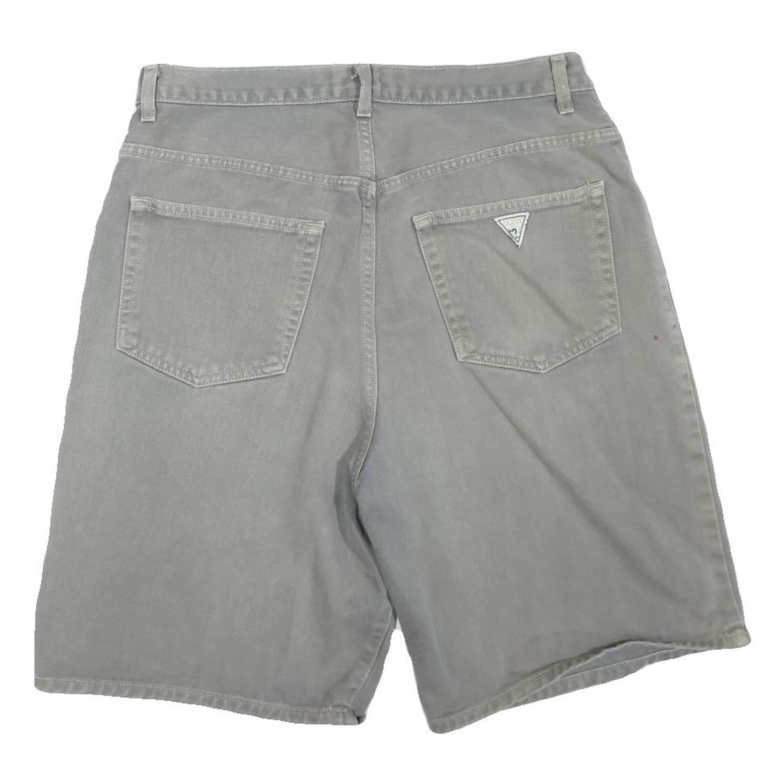 GUESS Mens Shorts Grey Casual M W34 Cotton Blend Comfortable Fit