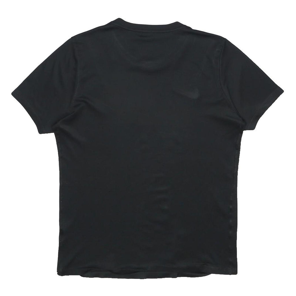 NIKE Mens Black Crew Neck Short Sleeve T-Shirt M Dri-Fit Graphic Sportswear