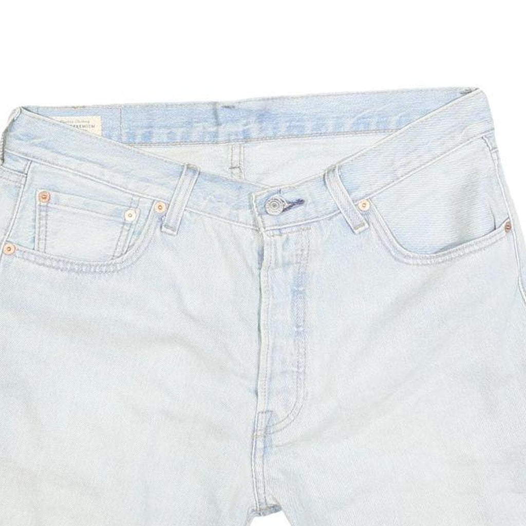 LEVI'S Womens Denim Blue Casual Shorts L W34 Distressed Cut-Off Classic Fit