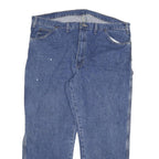 DICKIES Mens Blue Regular Fit Straight Leg Denim Jeans W44 L30 Workwear Zip