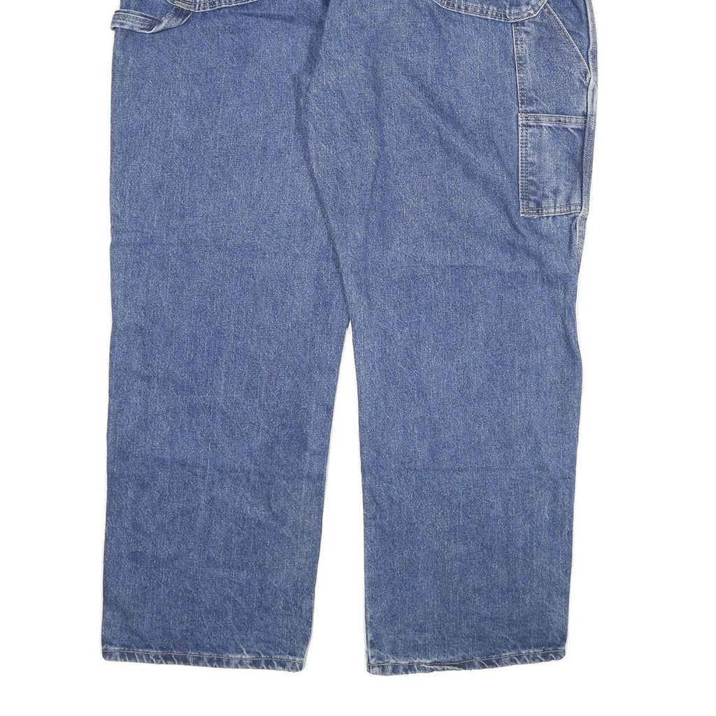 DICKIES Mens Blue Regular Fit Straight Leg Denim Jeans W44 L30 Workwear Zip