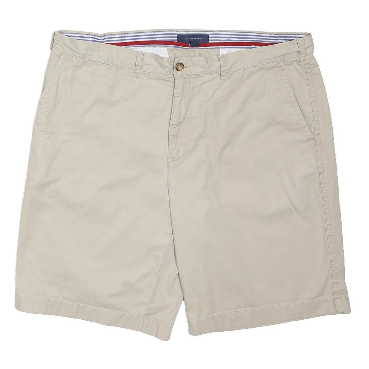 TOMMY HILFIGER Mens Shorts Beige Classic XL W40 Cotton Blend Casual