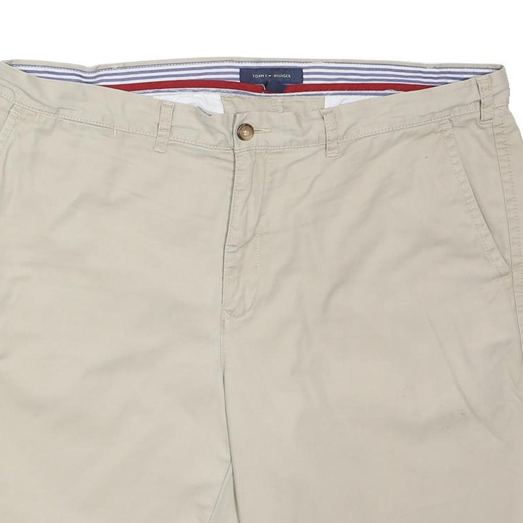 TOMMY HILFIGER Mens Shorts Beige Classic XL W40 Cotton Blend Casual