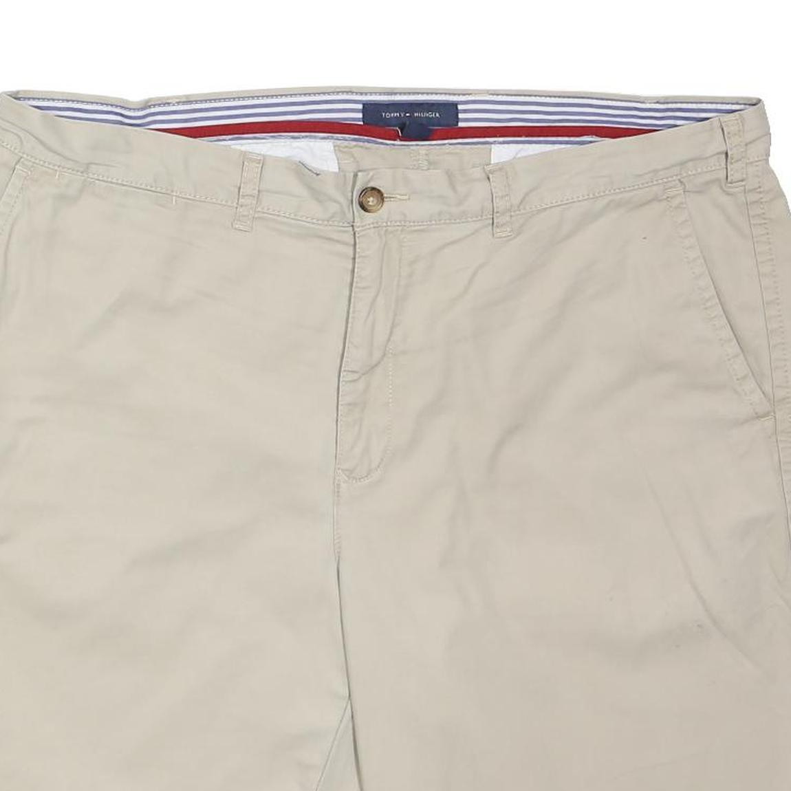 TOMMY HILFIGER Mens Shorts Beige Classic XL W40 Cotton Blend Casual