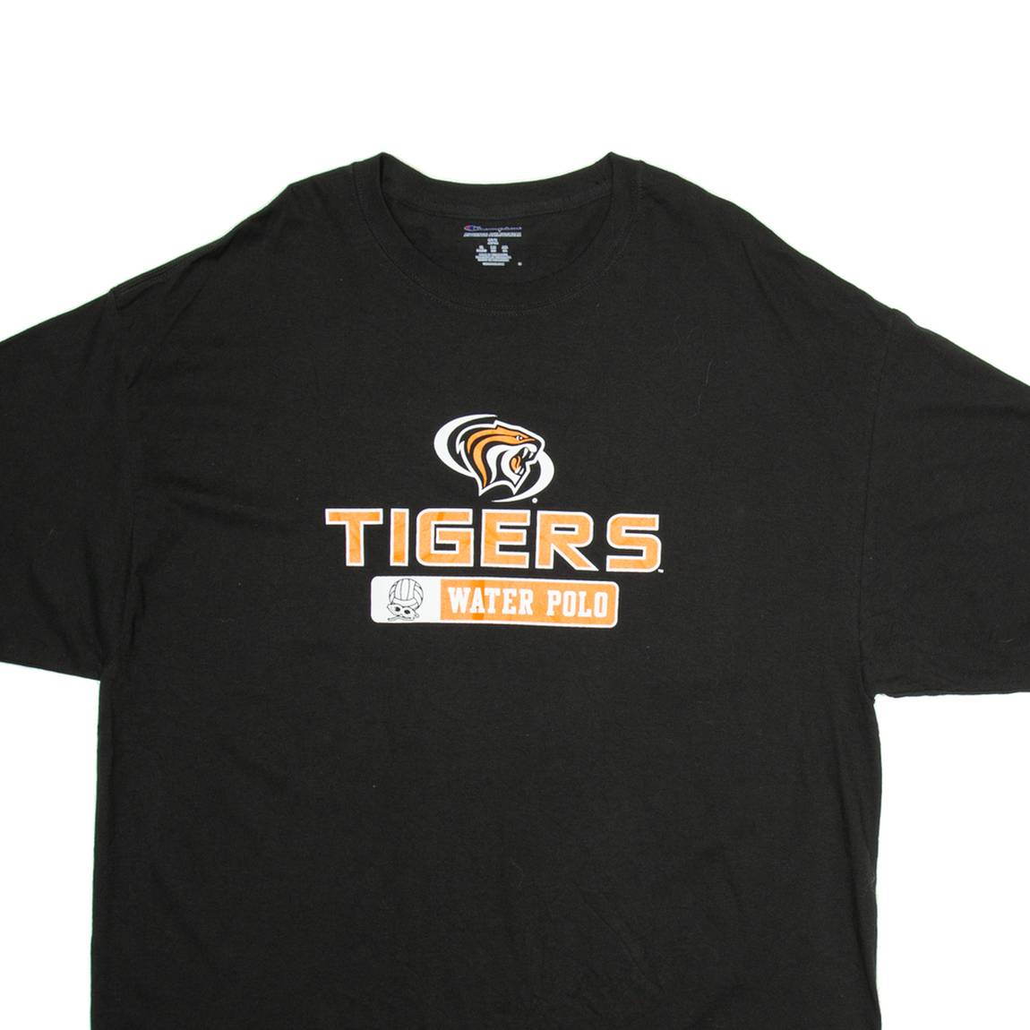 CHAMPION Tigers Water Polo Mens T-Shirt Black USA 2XL