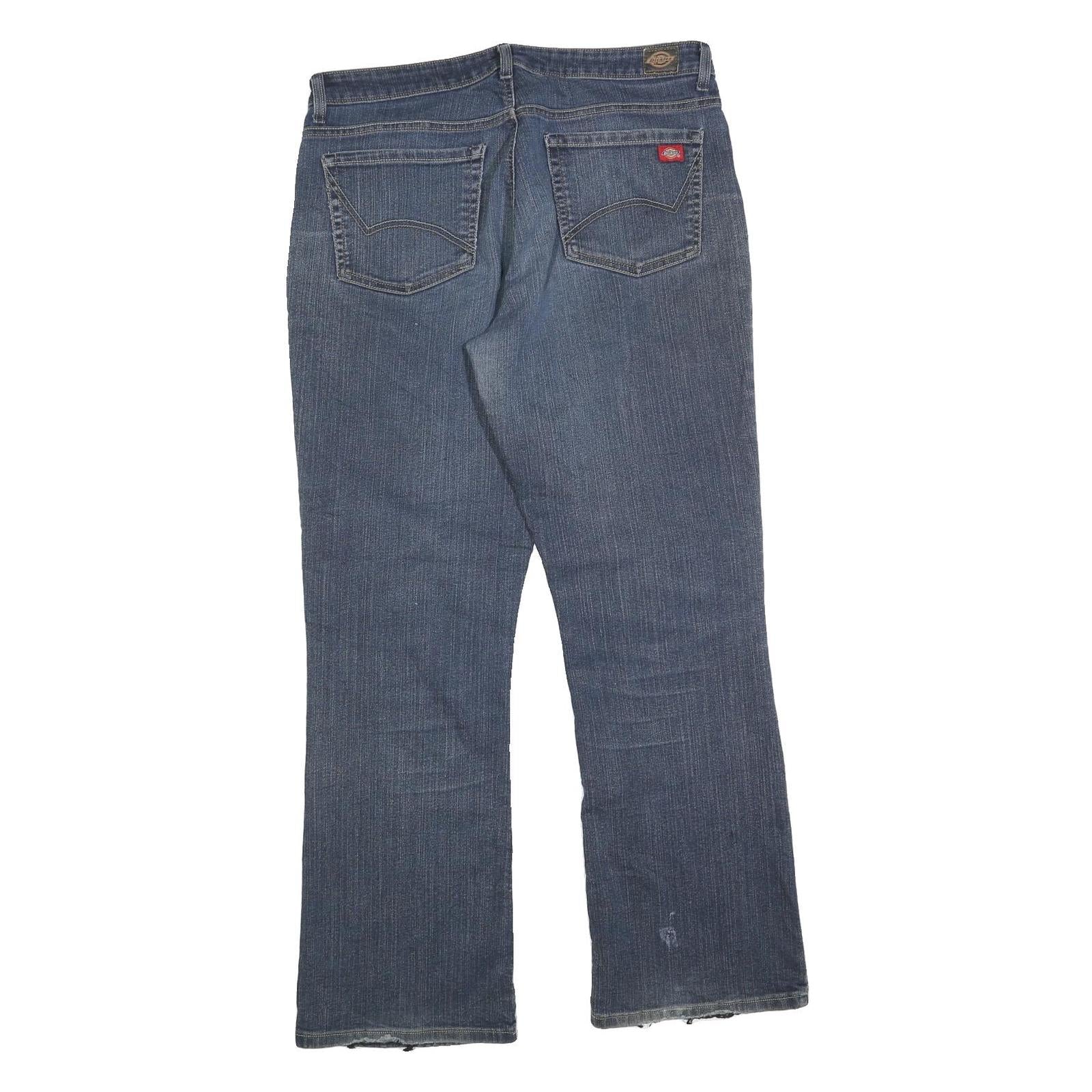 DICKIES Womens Blue Relaxed Straight Denim Medium W34 L32 Casual Jeans