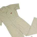DICKIES Mens Beige Workwear Dungarees Regular Fit Polyester Blend S W35 L30