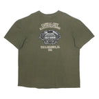 HARLEY DAVIDSON Mens Green 2XL Graphic T-Shirt Short Sleeve Crew Neck Vintage