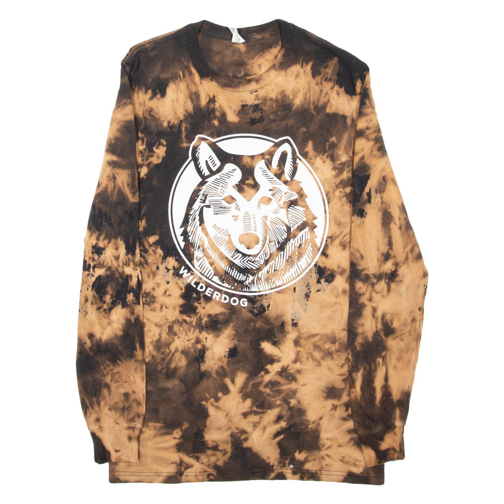 PACIFIC Wilderdog Mens T-Shirt Brown Long Sleeve S