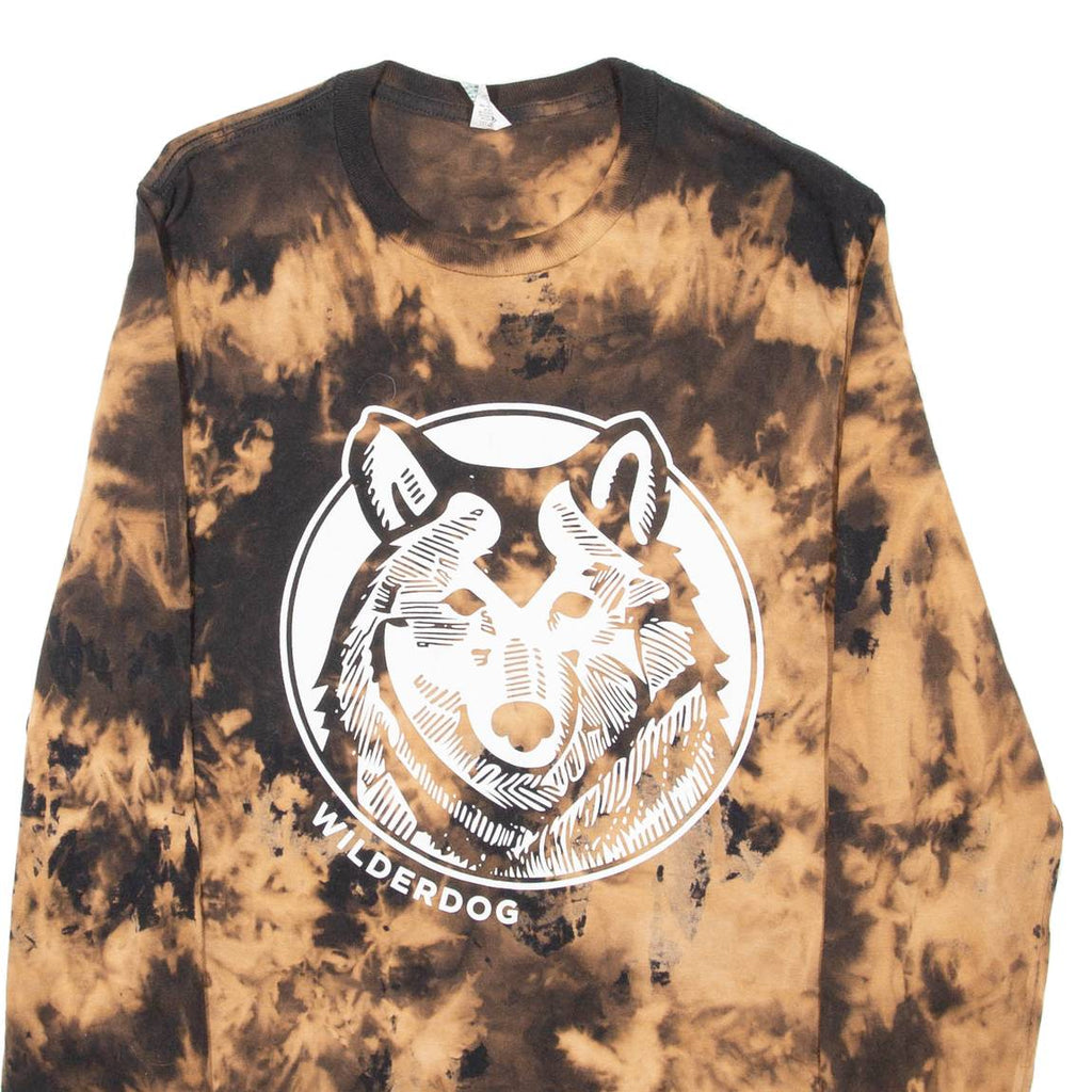 PACIFIC Wilderdog Mens T-Shirt Brown Long Sleeve S