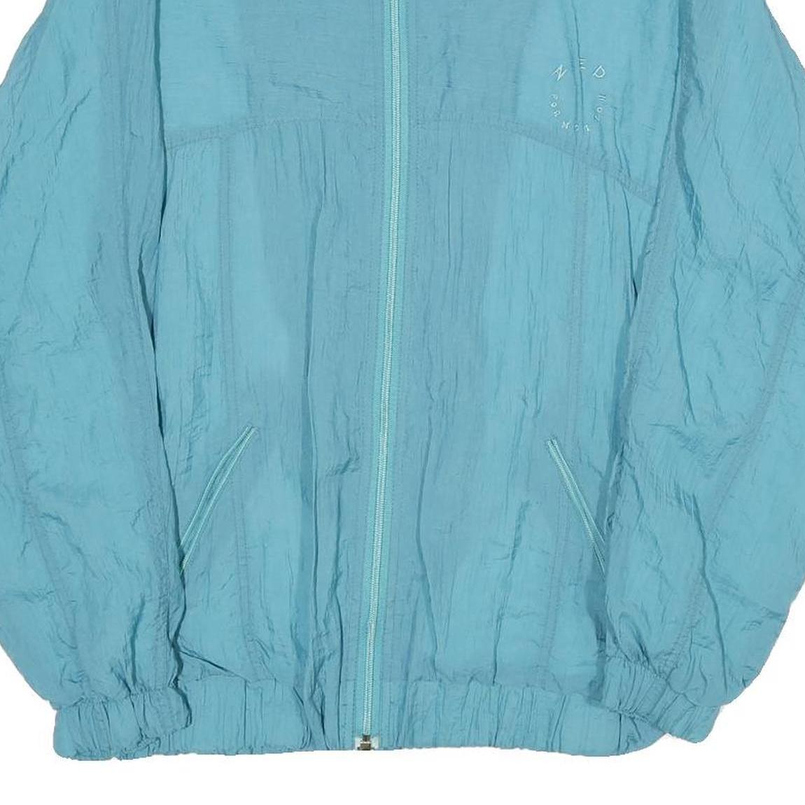 ZED Womens Blue Lightweight Nylon Zip Jacket S Casual Windbreaker Water