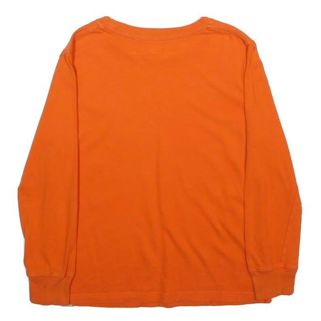 CARHARTT Boys Orange Wildlife Tracker Graphic T-Shirt Long Sleeve Crew Neck S