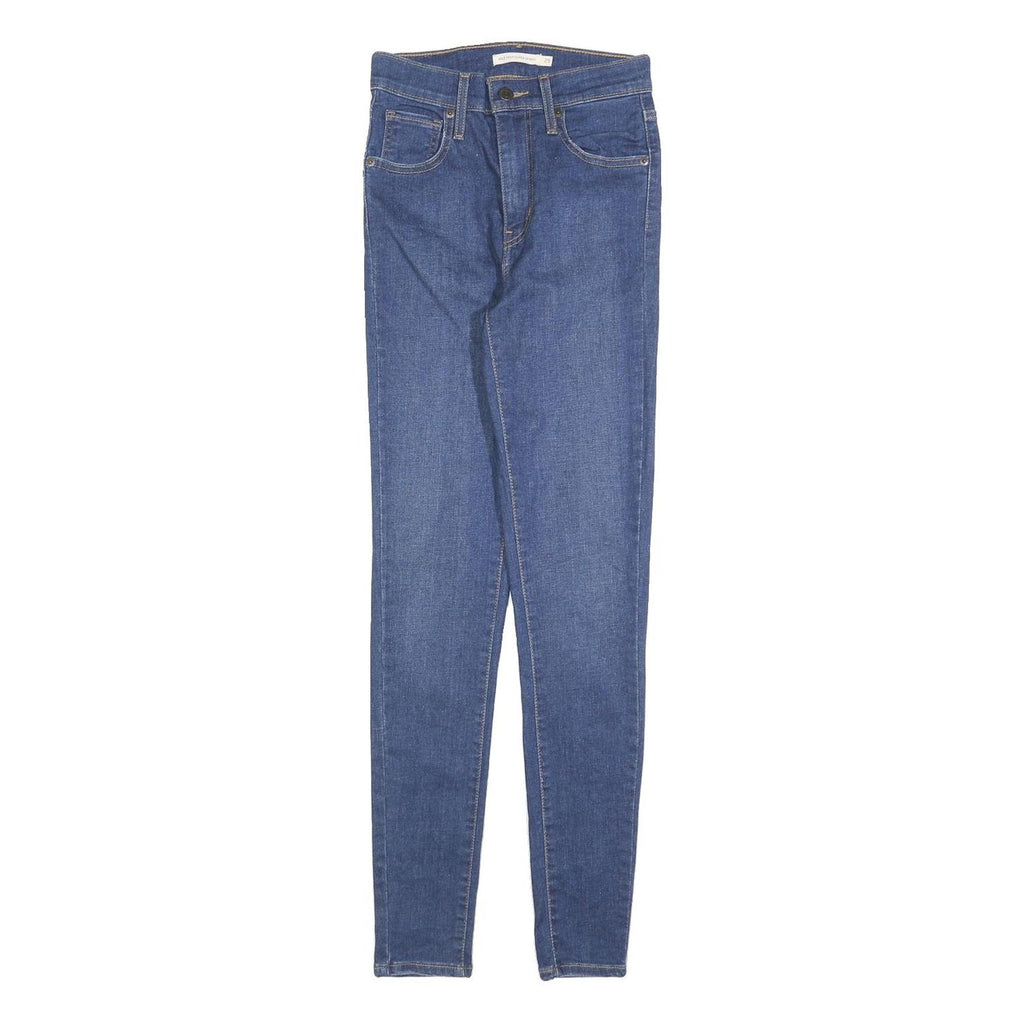LEVI'S Womens Slim Blue Denim Slim Fit Zip Jeans W25 L30 Stylish Comfortable