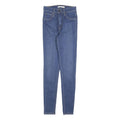 LEVI'S Womens Slim Blue Denim Slim Fit Zip Jeans W25 L30 Stylish Comfortable
