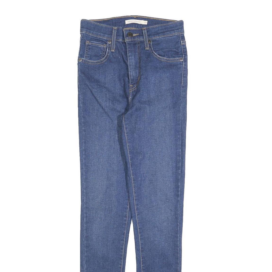 LEVI'S Womens Slim Blue Denim Slim Fit Zip Jeans W25 L30 Stylish Comfortable