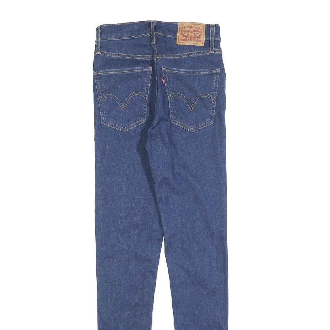 LEVI'S Womens Slim Blue Denim Slim Fit Zip Jeans W25 L30 Stylish Comfortable