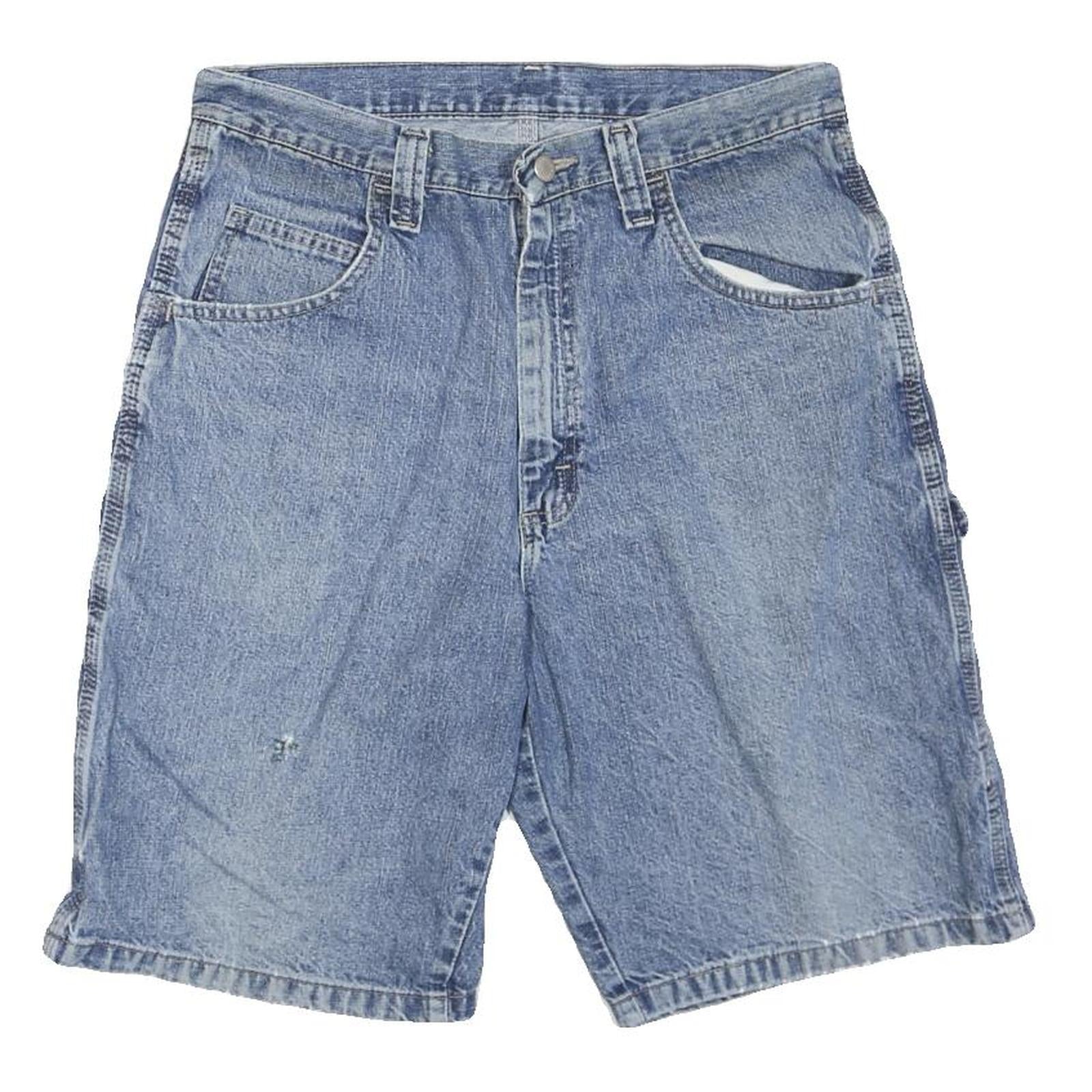 WRANGLER Womens Blue Denim Casual Shorts M W32 Utility Style Pockets