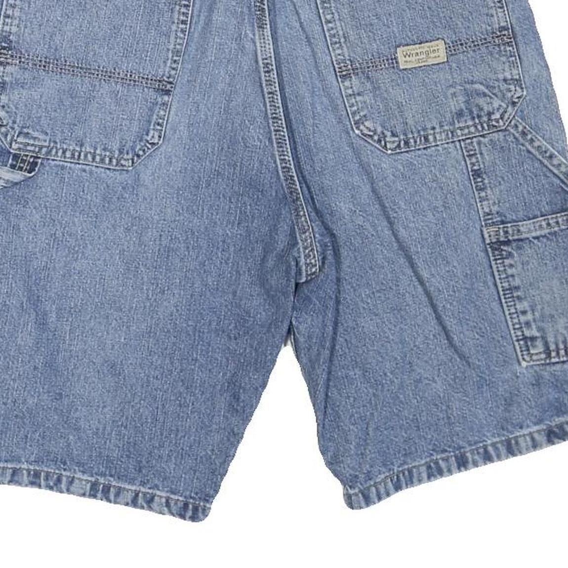 WRANGLER Womens Blue Denim Casual Shorts M W32 Utility Style Pockets