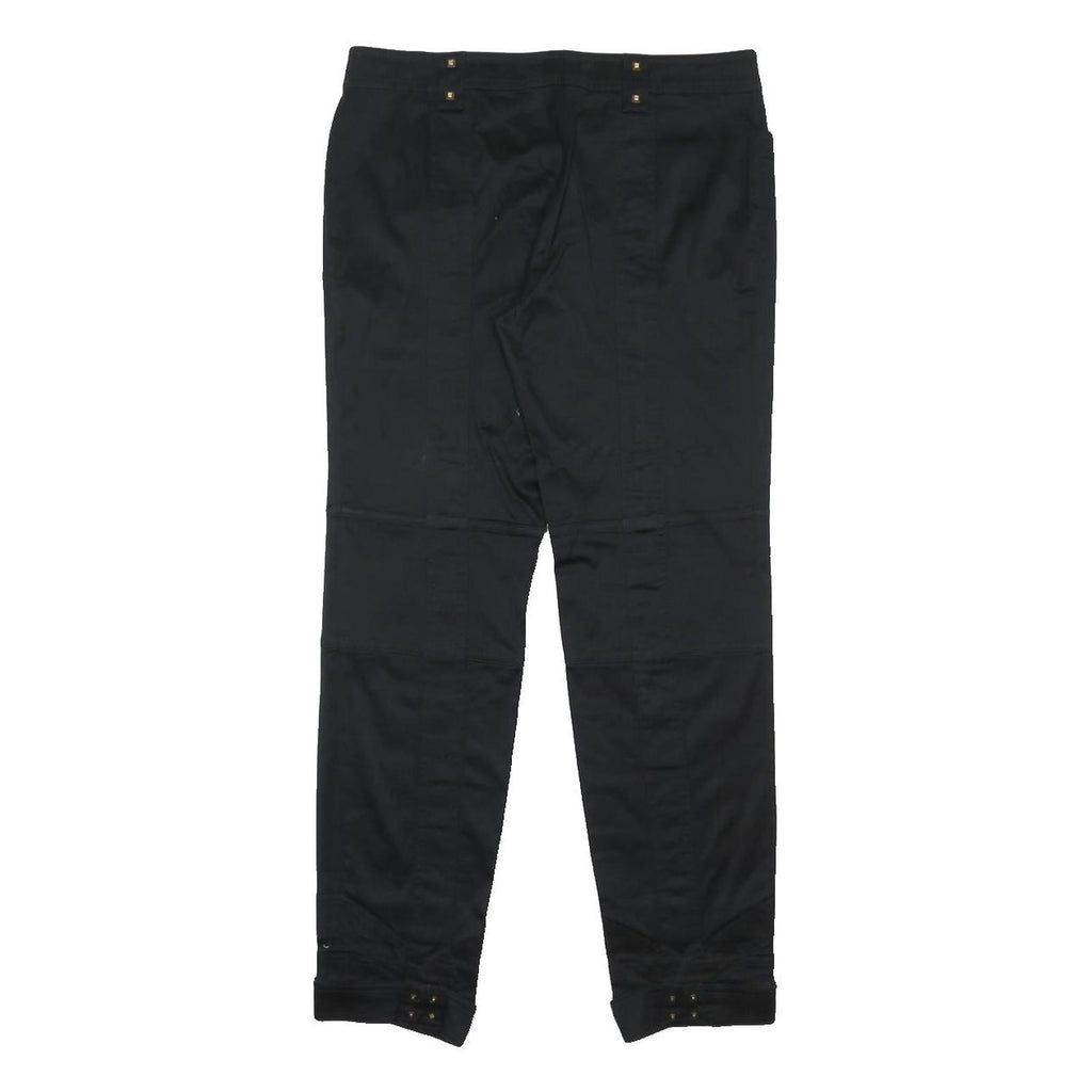 GUCCI Womens Cotton Blend Black Slim Skinny Trousers W30 L28 Stylish Zip Closure