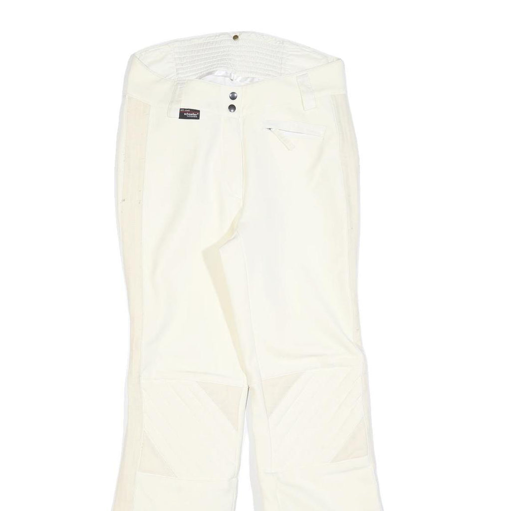 ALLSPORT Lined Womens Regular White Polyester Blend Zip Trousers W28 L30