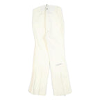ALLSPORT Lined Womens Regular White Polyester Blend Zip Trousers W28 L30
