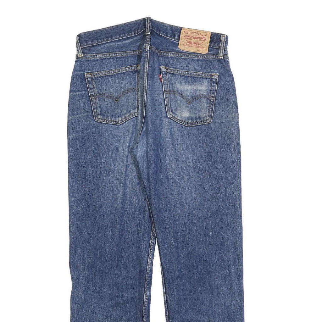 LEVI'S 751 Mens Jeans Blue Relaxed Straight Denim Medium W34 L32 Classic Style