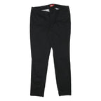 DICKIES Womens Cotton Blend Black Slim Tapered Trousers W33 L29