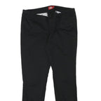 DICKIES Womens Cotton Blend Black Slim Tapered Trousers W33 L29