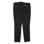 DICKIES Womens Cotton Blend Black Slim Tapered Trousers W33 L29