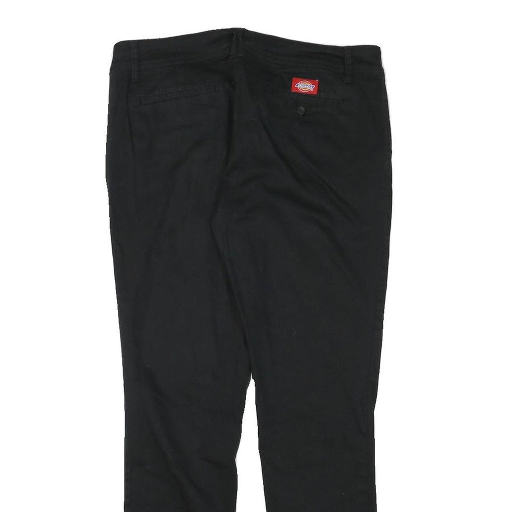DICKIES Womens Cotton Blend Black Slim Tapered Trousers W33 L29