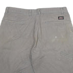DICKIES Mens Grey Casual Cotton Blend Shorts XL W34 Workwear Plain