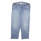 CARHARTT Womens Relaxed Light Blue Denim Jeans W40 L31 Relaxed Fit Zip Closure