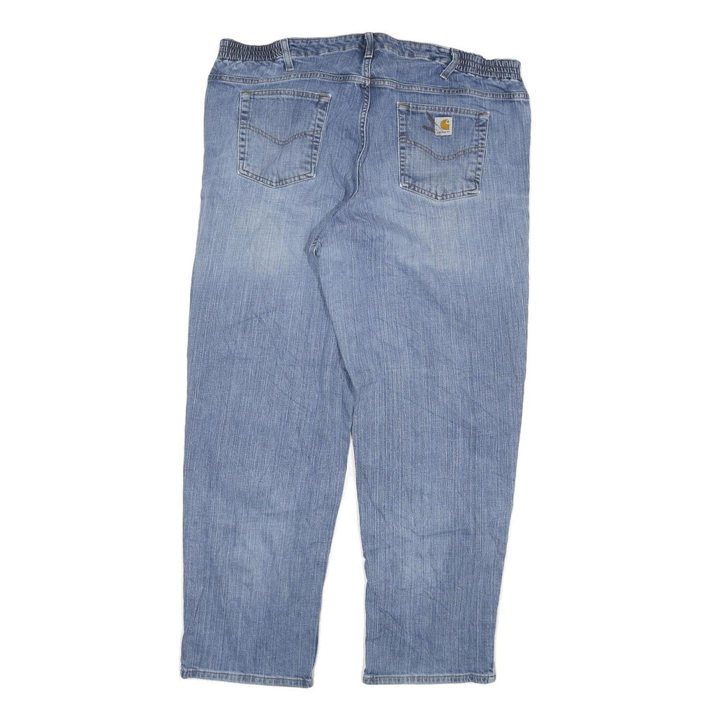 CARHARTT Womens Relaxed Light Blue Denim Jeans W40 L31 Relaxed Fit Zip Closure