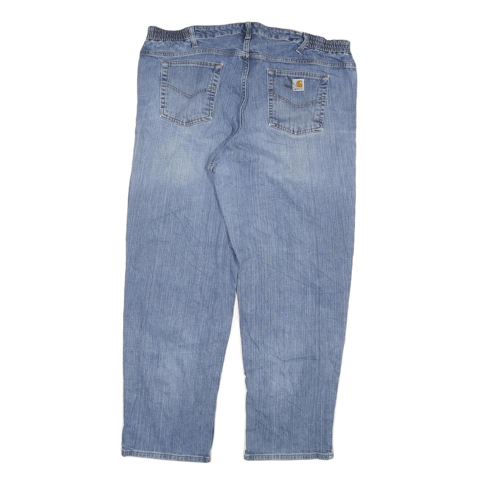 CARHARTT Womens Relaxed Light Blue Denim Jeans W40 L31 Relaxed Fit Zip Closure