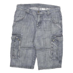 RAINBOW Mens Shorts Blue Cargo 2XL W34 Comfortable Cotton Blend Casual