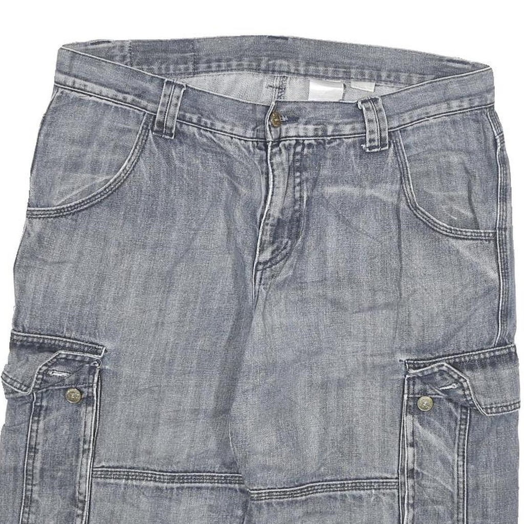 RAINBOW Mens Shorts Blue Cargo 2XL W34 Comfortable Cotton Blend Casual