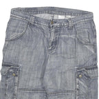 RAINBOW Mens Shorts Blue Cargo 2XL W34 Comfortable Cotton Blend Casual