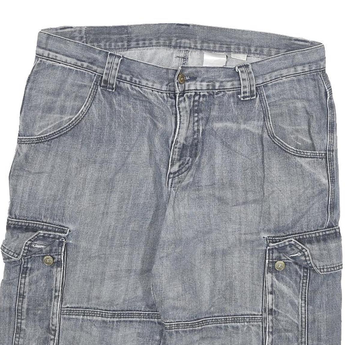 RAINBOW Mens Shorts Blue Cargo 2XL W34 Comfortable Cotton Blend Casual