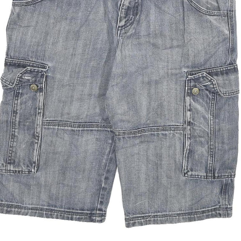 RAINBOW Mens Shorts Blue Cargo 2XL W34 Comfortable Cotton Blend Casual