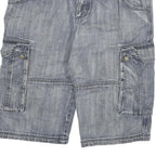 RAINBOW Mens Shorts Blue Cargo 2XL W34 Comfortable Cotton Blend Casual