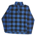 WRANGLER Mens Blue & Black Patterned Pullover Jumper Crew Neck Basic Knit M