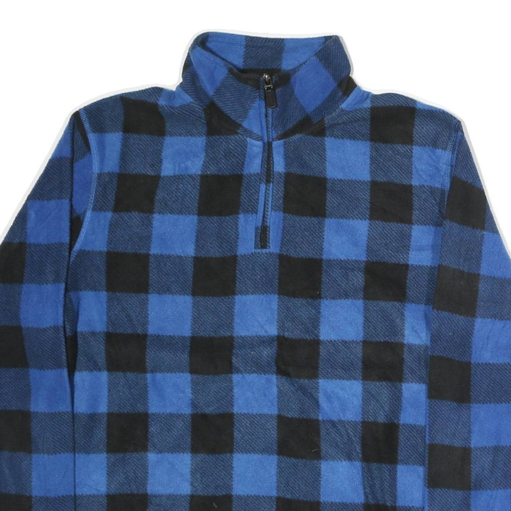 WRANGLER Mens Blue & Black Patterned Pullover Jumper Crew Neck Basic Knit M