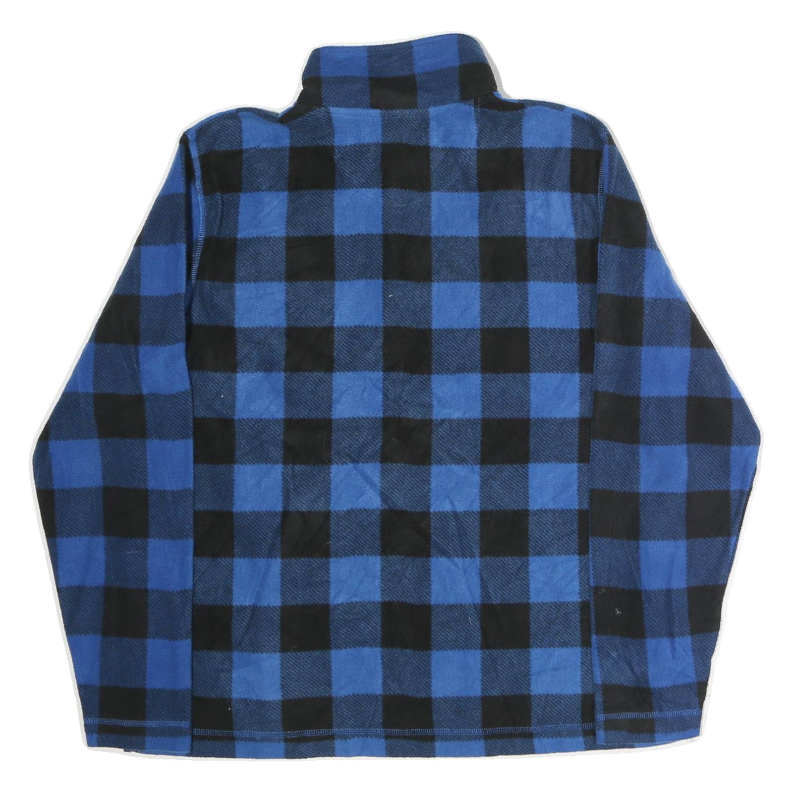 WRANGLER Mens Blue & Black Patterned Pullover Jumper Crew Neck Basic Knit M
