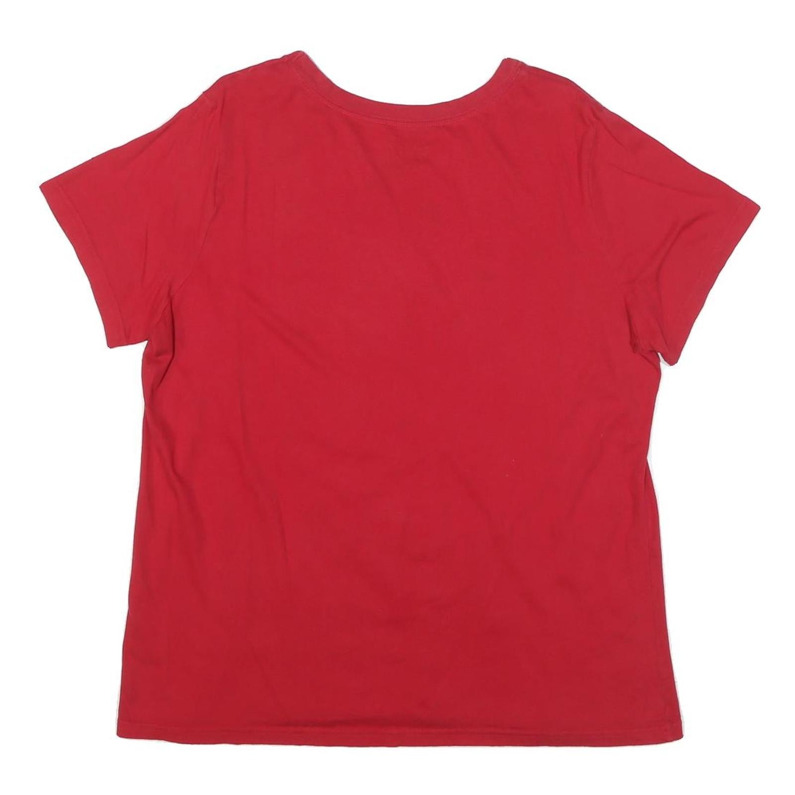 COCA COLA Womens Red 2XL Graphic T-Shirt Short Sleeve Round Neck Cotton Blend