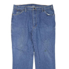 DICKIES Mens Blue Regular Fit Straight Leg Denim Jeans W38 L28 Workwear Cotton