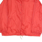 SEARS Womens Red Nylon Button Jacket XL Regular Fit Plain Lightweight Casual
