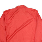 SEARS Womens Red Nylon Button Jacket XL Regular Fit Plain Lightweight Casual