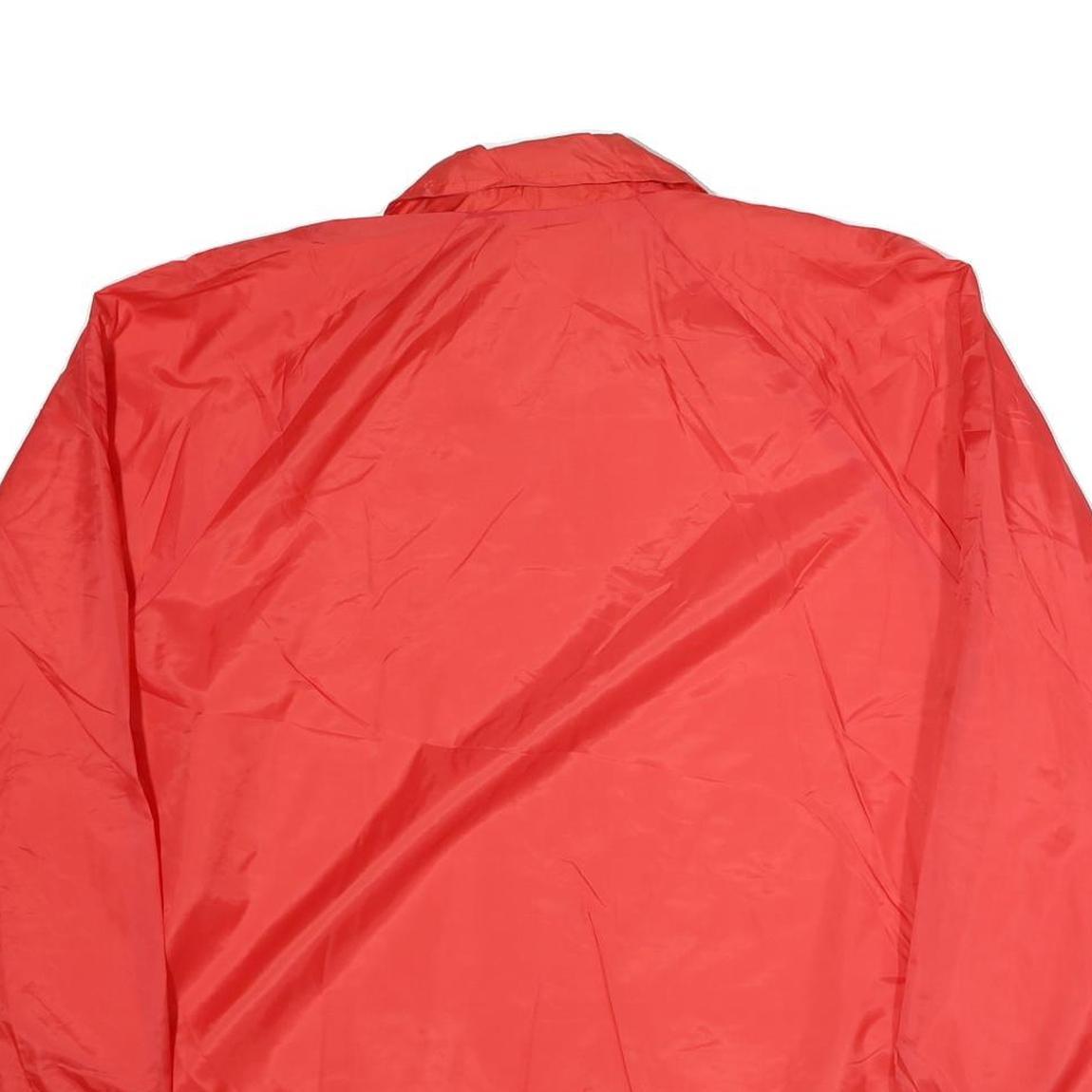 SEARS Womens Red Nylon Button Jacket XL Regular Fit Plain Lightweight Casual